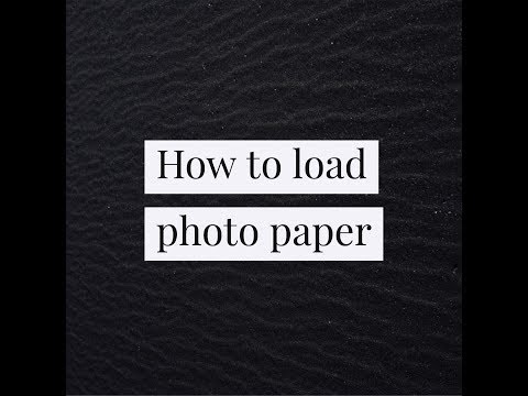 Video: How To Insert Photo Paper Into The Printer