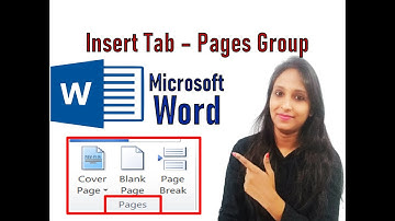 MS Word | Insert Tab | Pages group | Cover page | Blank page | Page break |  #ittutorialsbykhushbu