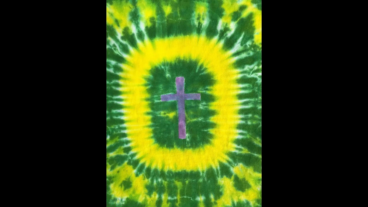 Discharge Dyeing ~ Adding a Cross with Decolourant & a Stencil