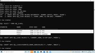 SQL COMMANDS PART -2 - DDL, DML,TCL,DCL,DQL