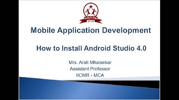 Android Studio - Part 2 - Download & install Android Studio 4 0