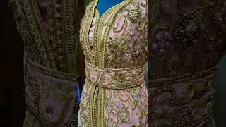 Customized Wedding Gown for Women Handmade Hand-Embroidered by Maxim Creation in Pink with Crystal