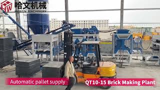 Hawen QT10-15 Automatic Brick making plant@hawenmachinery