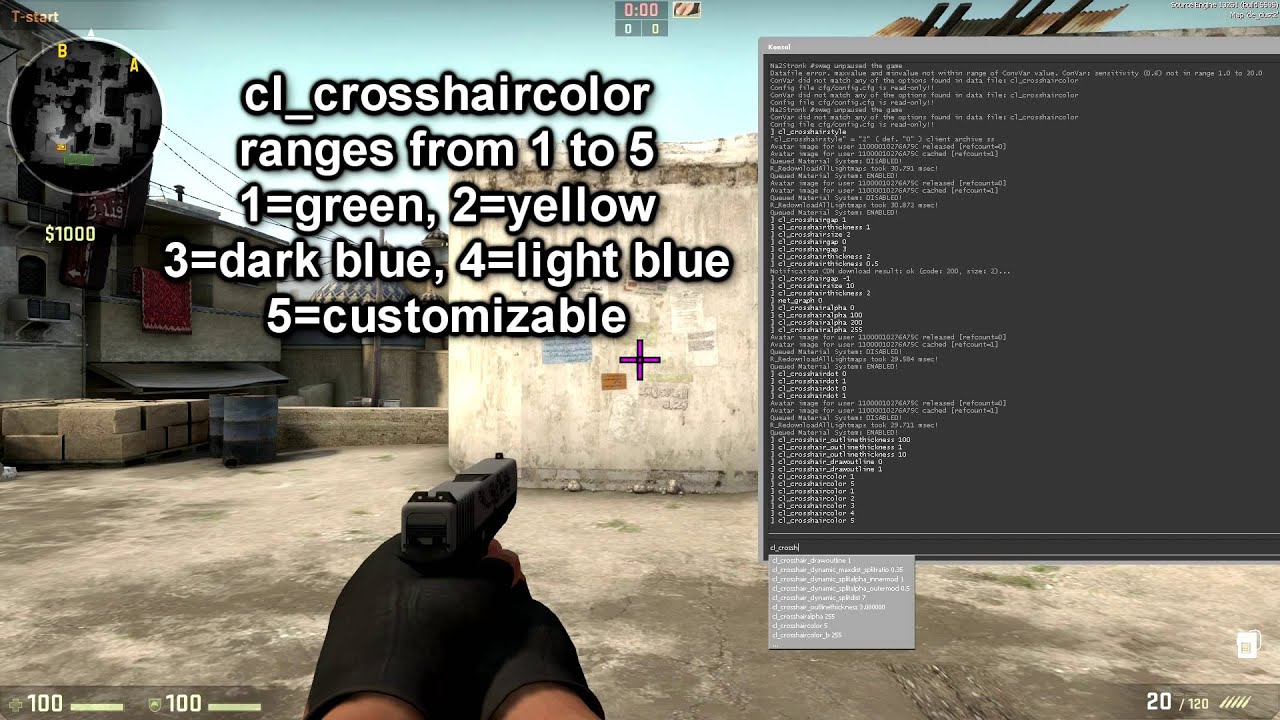 CS:GO - Customising Your Crosshair - Crosshair Guide (console commands
