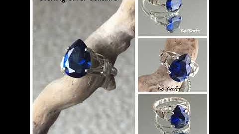 Sapphire Blue Zircon in Sterling Silver