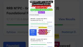 NTPC CBT 2 FOUNDATIONAL MOCK-2 🎯💪🔥❤️🧿#rrbntpc2025 #motivation #gk #maths #reasoning #success #luck