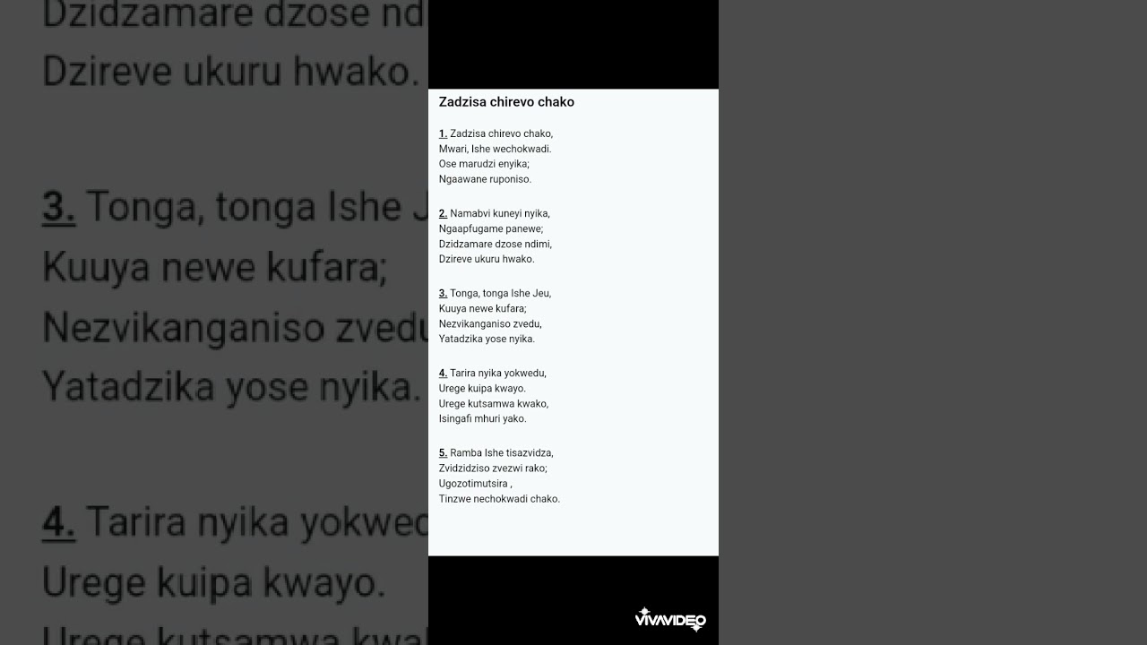 Zadzisa chirevo chako #gospelchariot