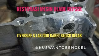 Restorasi Bongkar Pasang Mesin Pada Motor Blade Repsol @kuswantobengkel