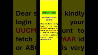 Fetch APAAR id in UUCMS for digilocker marks cards