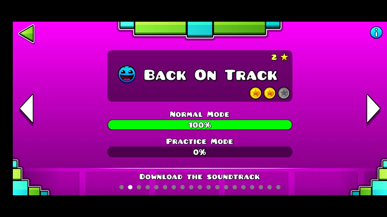 지오메트리대쉬 2단계 - Back On Track - YouTube
