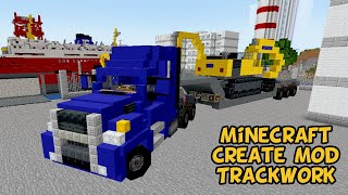Minecraft : Build Fully Working American Truck using Create Mod & Trackwork with Simple Tutorial