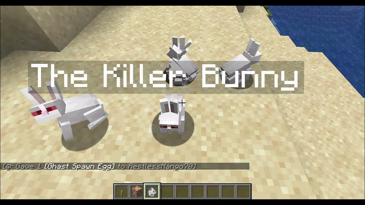 How To Spawn A Killer Bunny In Minecraft How to get The Killer Bunny Spawn Egg Using Commands - YouTube