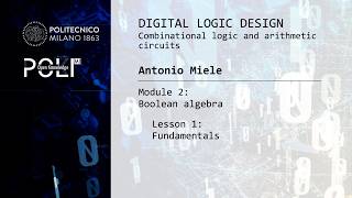 Boolean algebra - Fundamentals (A. Miele)