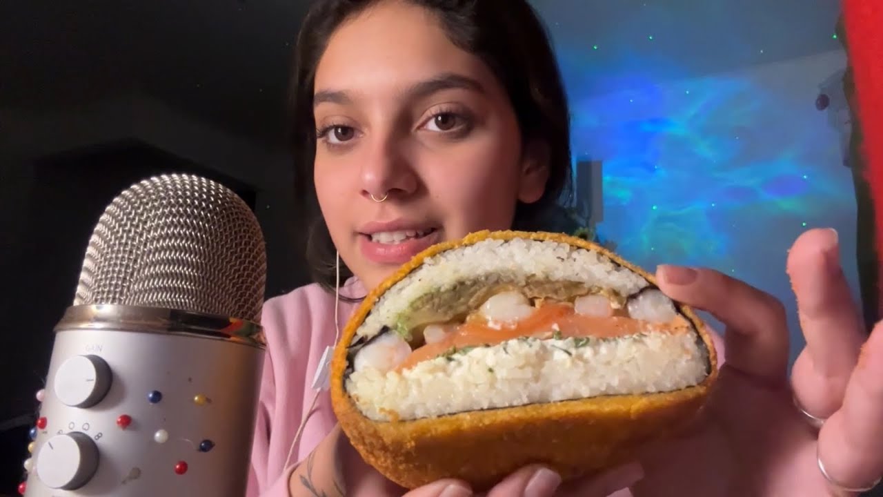 ASMR Comiendo SUSHIBURGER| Eating sounds | SOFIWI