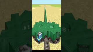 Craziest Train Passing On Extreme Circle Railroad 🔥😨🚆 BeamNG Train Sim3D #shorts