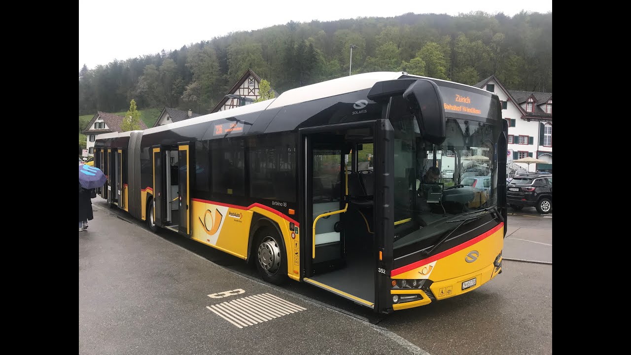 Postauto Schweiz Zürich Route 236 Hausen am Albis, Post to Bahnhof Wiedikon (Timelapse Video)