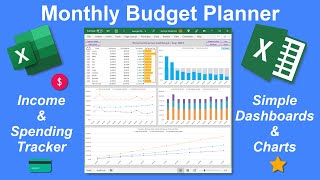 Household Monthly Budget Template in Excel | Income vs Spending Tracker Spreadsheet