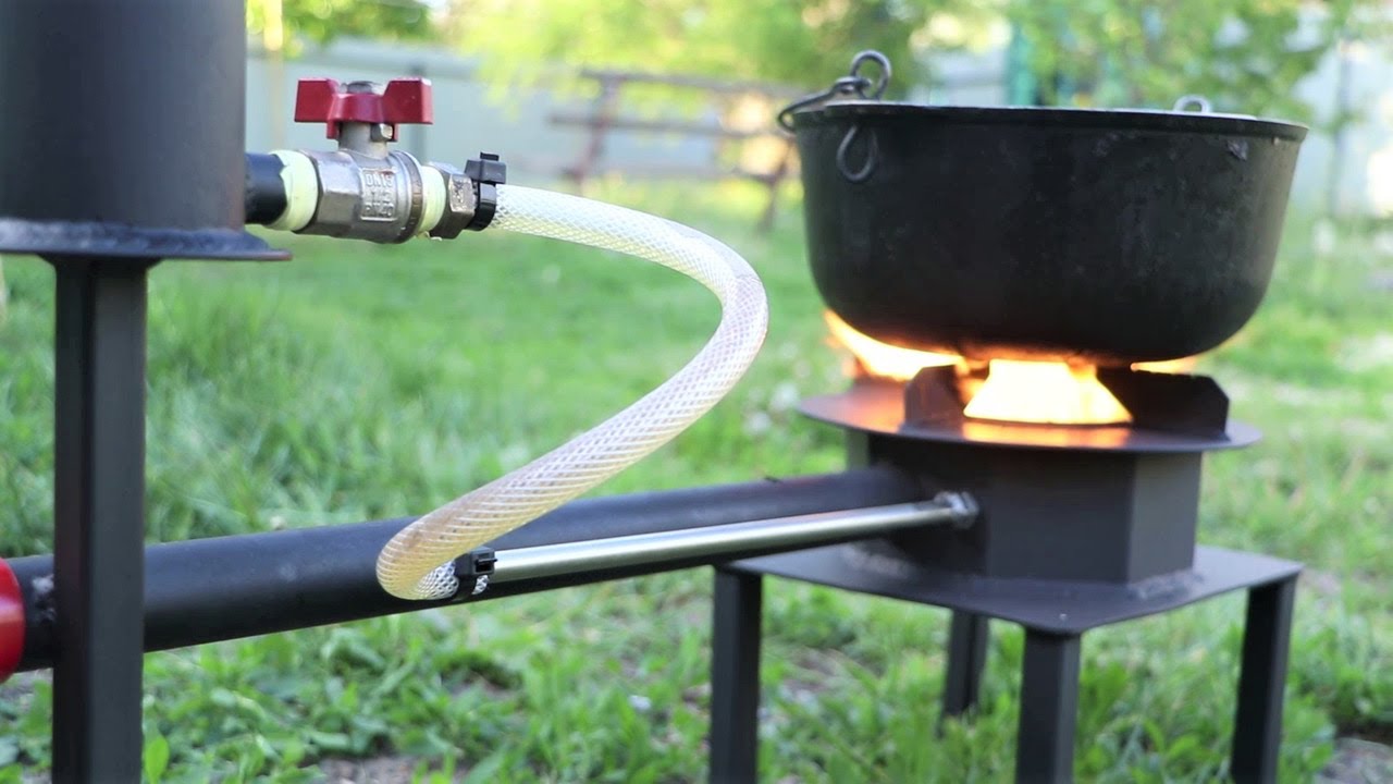 Stove without gas and firewood on waste oil! YouTube