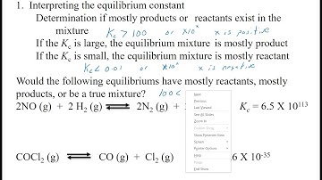 14 4 Qualitatively Interpreting the Equilibrium Constant