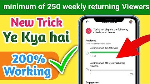 a minimum of 250 weekly returning viewers facebook page | a minimum of 250 weekly  kya hota hai