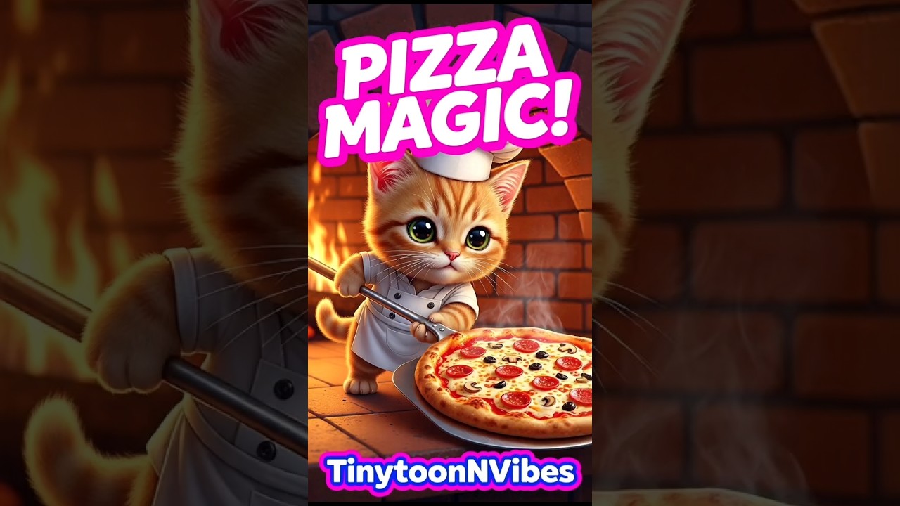 Cat Chef Makes Cheesy Pizza 🍕 | Cute Cooking Adventure