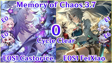 BAD MATCH UP FOR CASTORICE!? E0S1 Castorice x E0S1 FeiXiao 0 Cycle Clear | Memory of Chaos 3.7 | HSR