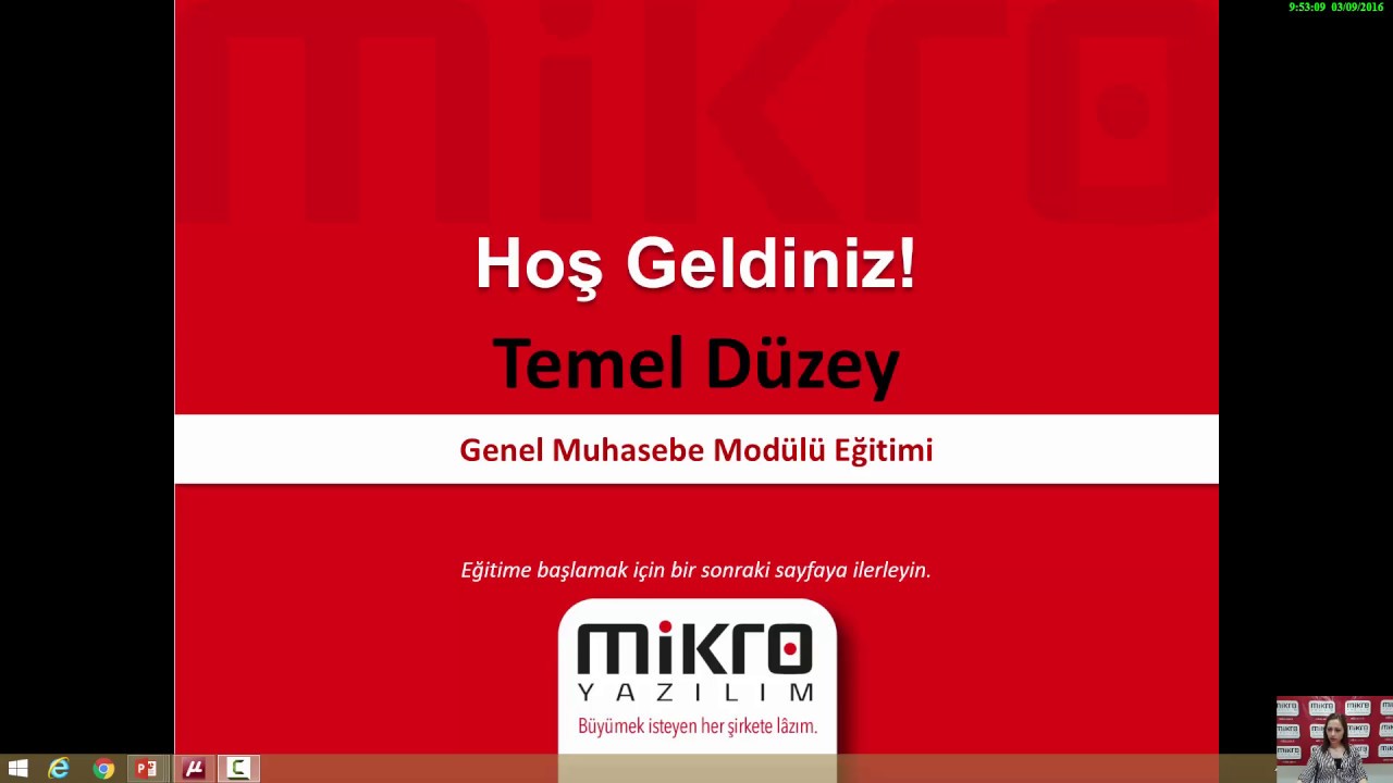 Mikro Yazılım Genel Muhasebe Modülü Eğitimi
