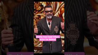 Bobby Deol Best Villain Actor for Animal iifa award 😯#shorts