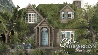 🌿 Norwegian Cottagecore Cabin 🍃 Folkehytte | Exterior Speedbuild 🌿 BLOXBURG