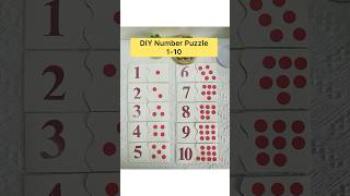 DIY Montessori Math Number Puzzle 1-10 #shorts #DIY #montessori #preschoollearning #maths