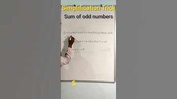 Simplification Trick : Sum of odd numbers #shorts #trending #toptrending #mathstricks