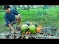 Primitive Technology - TENDER COCONUT CHICKEN - Healthy Chicken Recipe - Cooking skill Village Food