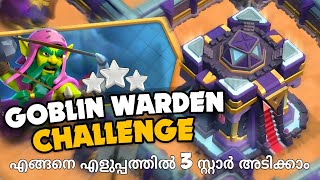 Goblin Warden Challenge Easy 3 Star (Clash of Clans Malayalam)