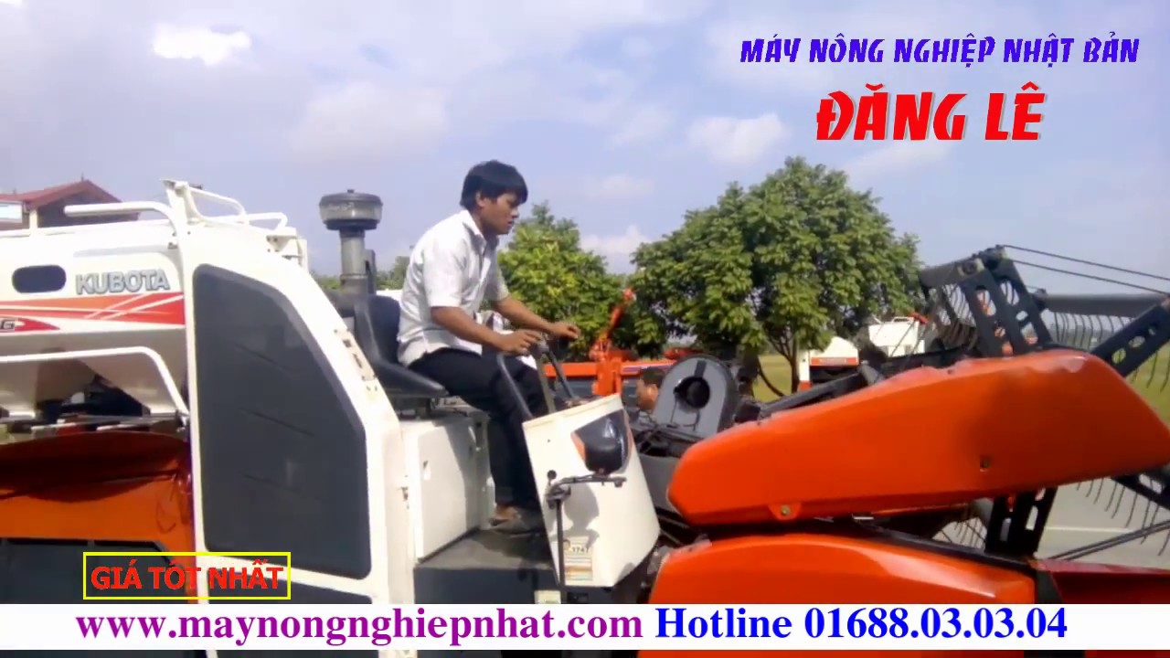 Bán máy gặt lúa Kubota DC70 Thái Lan cho khách ở Bình... - youtube