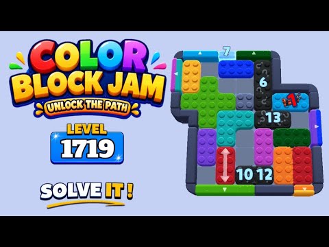 Color Block Jam 1719 Level || Complete best solution 😱💥