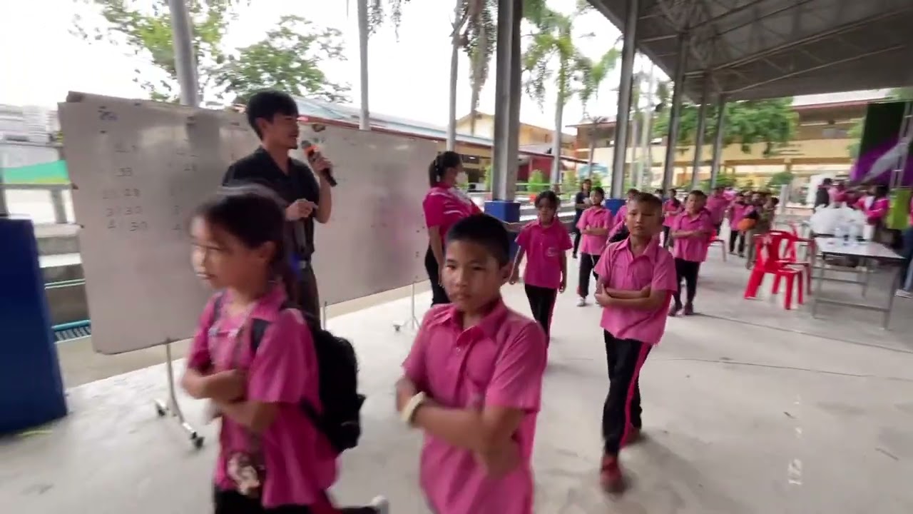 ซ้อมอพยพหนีไฟในสถานศึกษา โรงเรียนวัดจุกกะเฌอ