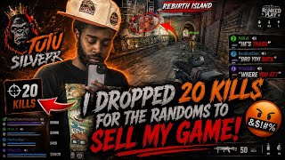 I DROPPED 20 KILLS… JUST FOR MY RANDOMS TO SELL THE GAME 😤 (Warzone Rebirth Island) 