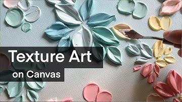 Texture Art on Canvas | art ASMR 🍃  aesthetic music, no talking 🌵 Satisfying art