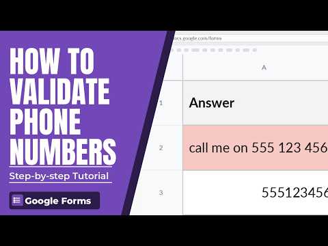 How to Validate Phone Numbers in Google Forms