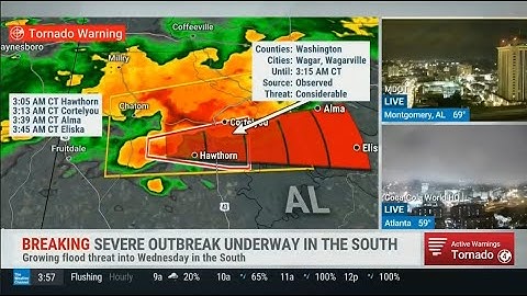 The Weather Channel November Tornado Outbreak Coverage In The Southern Region (4AM-10AM)  (11/30/22)