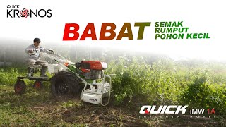 Babat Rumput, Semak, Pohon Kecil dengan Mower Quick Kronos | Bersihkan Kebun Sawit & Karet