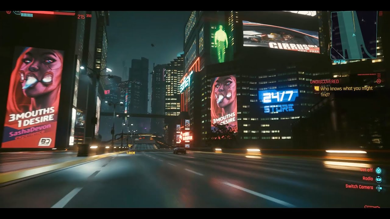 v plays blinding lights while driving though nightcity at night YouTube