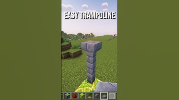 Working Trampoline in Minecraft!   #minecraft #minecraftshorts #minecrafttutorial #redstone