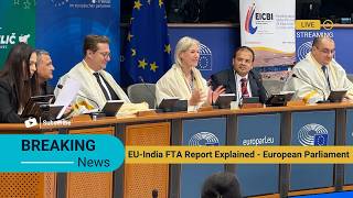 EU-India FTA Report Launch At European Parliament | Sujit Nair & Dr David Bozward Speak To Media