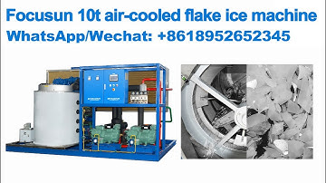 Focusun 10ton freshwater flake ice making machine with air cooling condenser