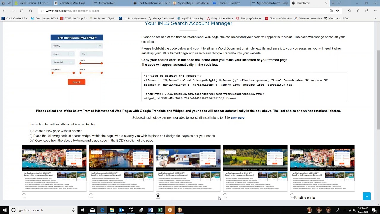 The International MLS --  Add Your International Webpage With IMLS Search And Google Translate