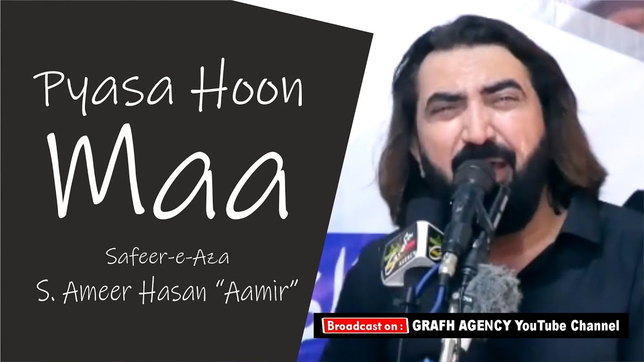 Maa Mai Pyasa Hoon Maa  Ameer Hasan Aamir  Majlis e Chehlum  Dr Syed Abdullah Muzaffar   noha