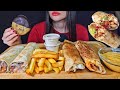 SHAWARMA FRIES EATING ASMR MUKBANG 