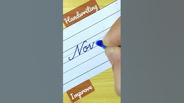 Norway - Countries name in cursive writing |  handwriting improve #shorts #ytshorts #handwriting