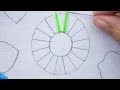 beautiful circle hand embroidery tutorial for beginner, unique hand embroidery design